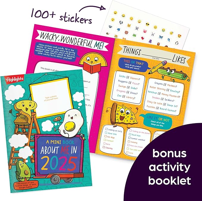 Highlights Hidden Pictures 2025 Activity Books for Kids Ages 6 and Up, 4-Book Set of Travel-Friendly Screen Free Seek and Find Fun, Books Double as Coloring Books