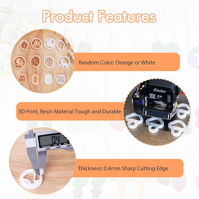 Puocaon Cow Spot Clay Cutters - 7 Pcs Cow Shapes Clay Earring Cutters, Farm Shape Clay Cutters for Jewelry Making, Animal Clay Cutters for Polymer Clay Jewelry Earrings Making Basic Clay Cutters Set