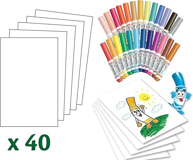 Crayola Pip Squeaks Washable Marker Set (65ct), Coloring Set, Art Supplies for Kids, Drawing Kit, Kids Travel Activity, Easter Basket Stuffer, 4+