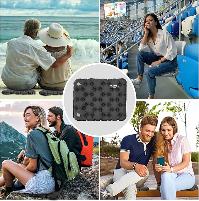 EULANT Lightweight Inflatable Seat Cushion Waterproof Air Cushion,Portable Travel Cushion Suitable for Camping Hiking Climbing Bleacher, Home and Office