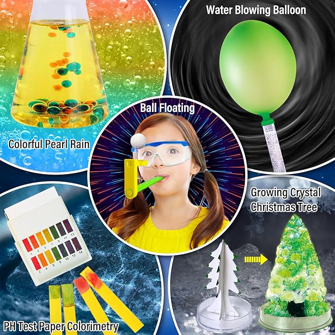 150 Experiments Science Kits for Kids, Chemistry Set, S.T.E.M Projects Scientific Toys Birthday Gifts Idea for Boys Girls Educational Scientist Kit