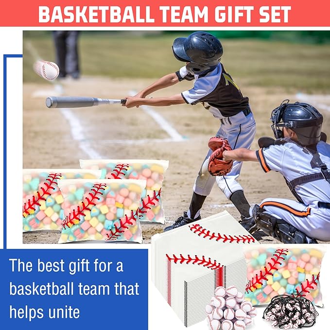 390 Pcs Baseball Party Favors Set Waterproof Baseball Gift Goodie Bags Foam Baseball Stress Ball Baseball Sports Bracelets Baseball Stickers for Baseball Themed Birthday Party Favor Decoration