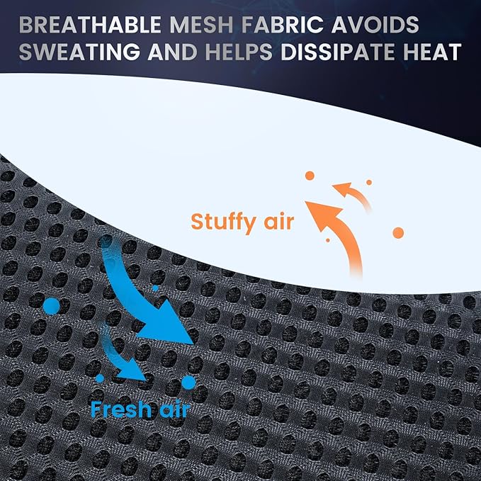 GSPSCN Car Seat Cushion Pad Memory Foam Heightening Wedge,Driver Seat Cushion Pillow to Relief Sciatica & Back Coccyx Tailbone Pain in Office Chairs,Car Seat,Wheelchair,Computer Desk Chair