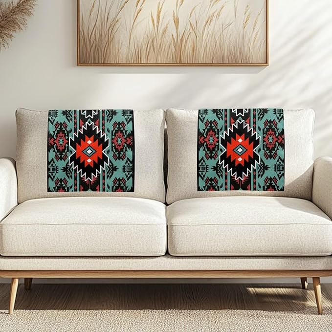 Classic Recliner Headrest Cover Fabric Western Sofa Headrest Slipcovers Covers Pet Scratch Resistant Non Slip Couch Headrest Covers for Home 2 Pack