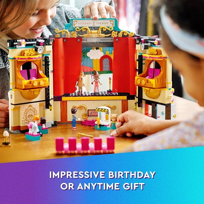 LEGO Friends Andrea's Theater School Playset, 41714 Creative Pretend Play Theater Toy, Gift Idea for Kids Girls Boys 8+ Years Old, Theater with Curtains, Lighting, Props and 4 Friends Toy Figures