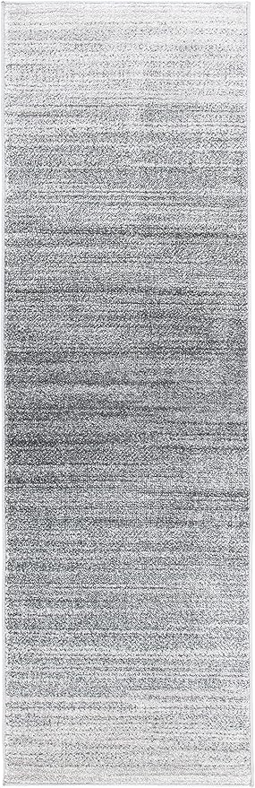 SAFAVIEH Adirondack Collection Runner Rug - 2'6" x 12', Grey & Ivory, Modern Ombre Design, Non-Shedding & Easy Care, Ideal for High Traffic Areas in Living Room, Bedroom (ADR142F)