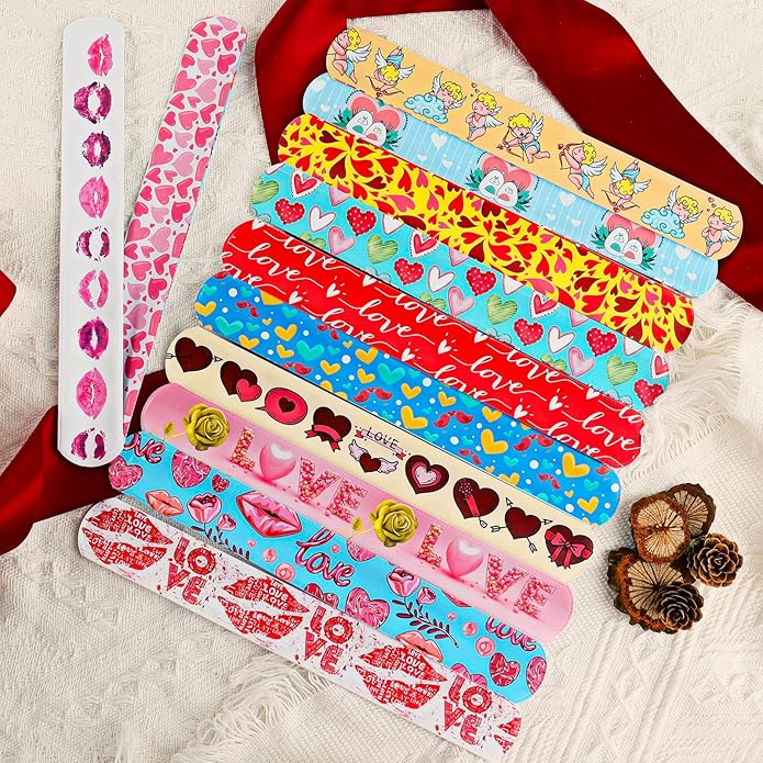 48 PCS Christmas Slap Bracelets Christmas Toys for Kids Boys Girls Toddlers Christmas Party Favors Stocking Stuffers Gifts