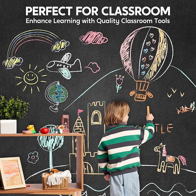 JOYIN 75 Pcs Sidewalk Chalk Set in 15 Packs, 5 Colors, Non-Toxic Jumbo Washable Chalk for Toddlers 1-3, Painting for Outdoor Art, School Supplies, Classroom Must Haves