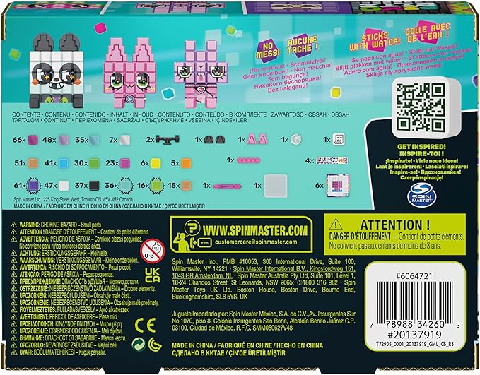 Exclusive Creator Pack with 522 Water Fuse Beads, Decos and Accessories, Makes 3D and 2D Creations with No Heat, Arts and Crafts Kids Toys