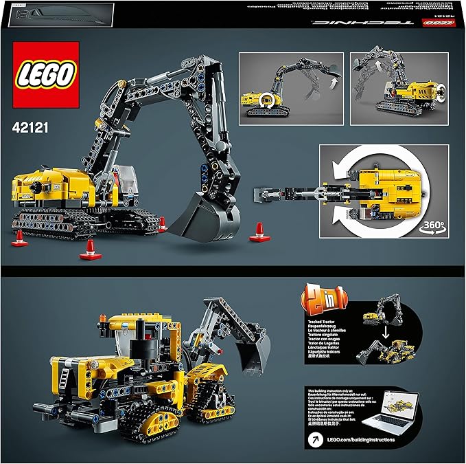 LEGO® Technic Heavy-Duty Excavator 42121 Toy Building Kit; A Cool Birthday;Construction Toys