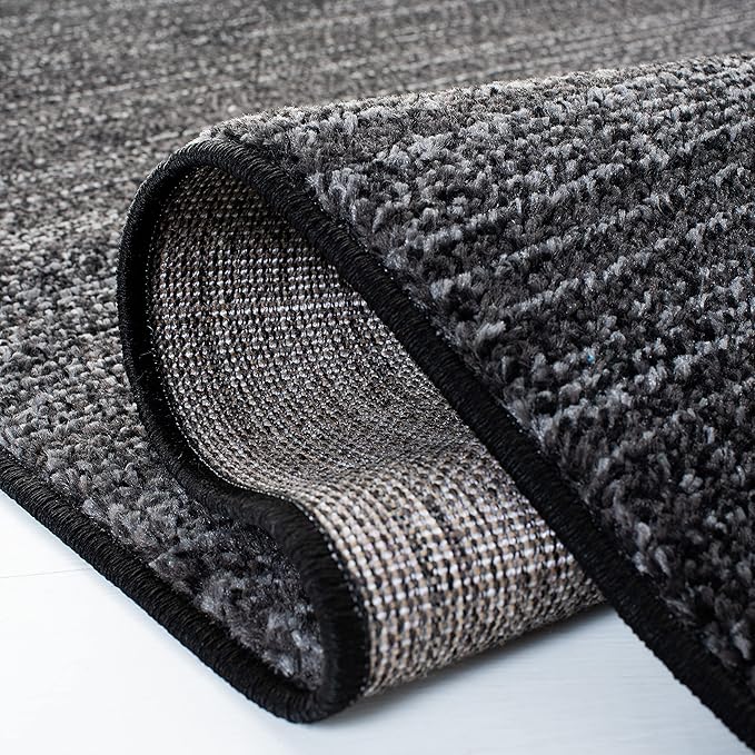 SAFAVIEH Adirondack Collection Runner Rug - 2'6" x 6', Black & Grey, Modern Design, Non-Shedding & Easy Care, Ideal for High Traffic Areas in Living Room, Bedroom (ADR183F)