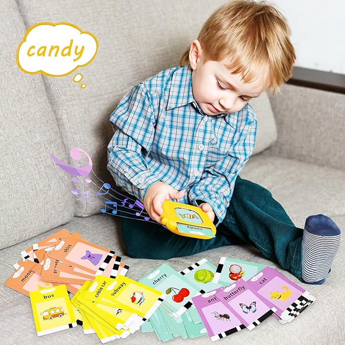 Talking Flash Cards,Kids Toddler Flash Cards with 240 Sight Words,Montessori Toys,Autism Sensory Toys,Speech Therapy Toys,Learning Educational Toys Gifts for Age 1 2 3 4 5 Years Old Boys and Girls