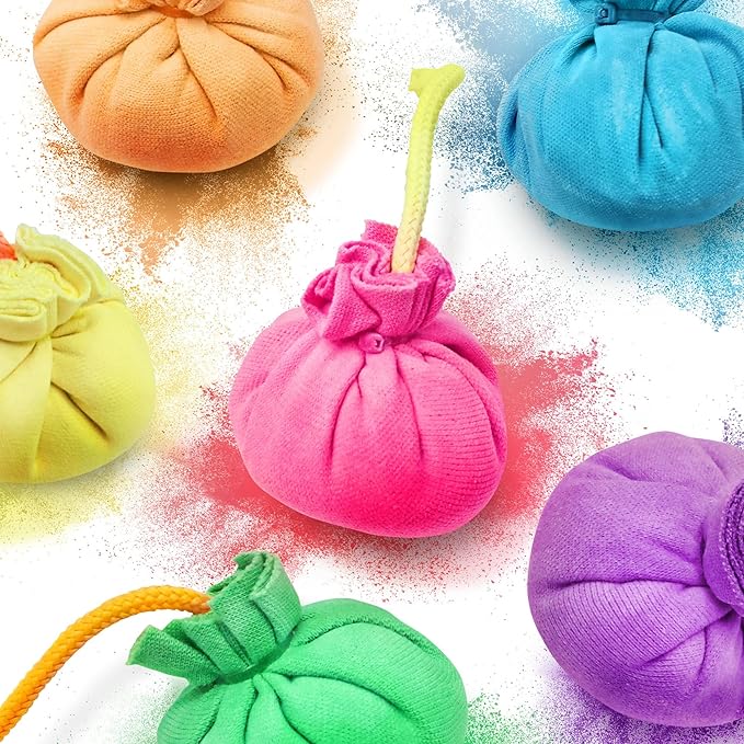 Lanard Chalkie: Chalk Blast Balls - 6 Pack - Colorful Assorted Balls, Explosive Color Fun, 200+ Throws Per Chalk Bomb, Family Outdoor Activiies, Ages 6+