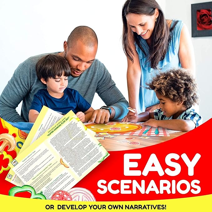 USA Sensory Pizza Book Toys for Autistic Children, Toddler Speech Therapy Toys for Fine Motor Skills, Autistic Toys for Boys and Girls, Montessori Toys for Toddlers (Speech Therapy Yellow)