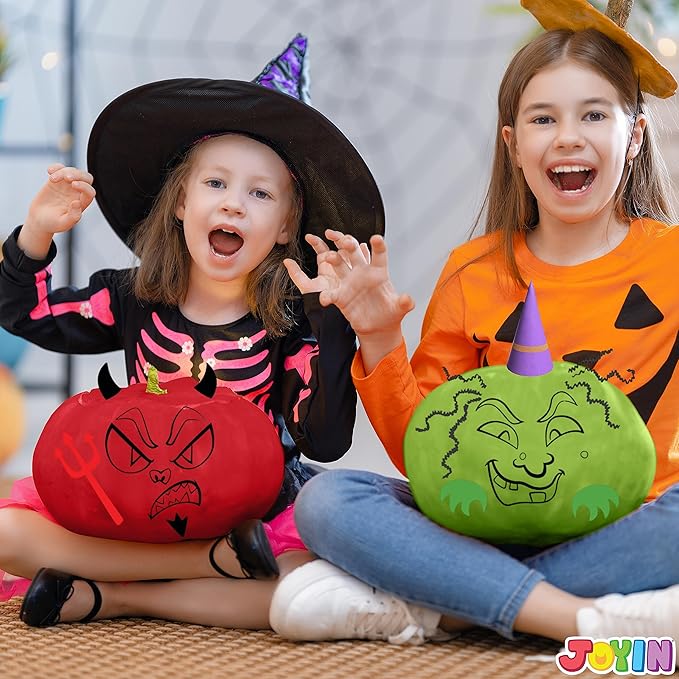 Klever Kits Halloween Arts and Craft Pumpkin Painting Kit, Party Favors for Kids, Halloween Pumpkin Decorating Kit for Party Supplies, Halloween Party Decor DIY Coloring Activities School Party Games