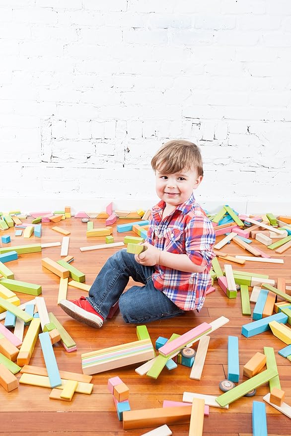 42 Piece Tegu Magnetic Wooden Block Set, Tints, 1-99 years old