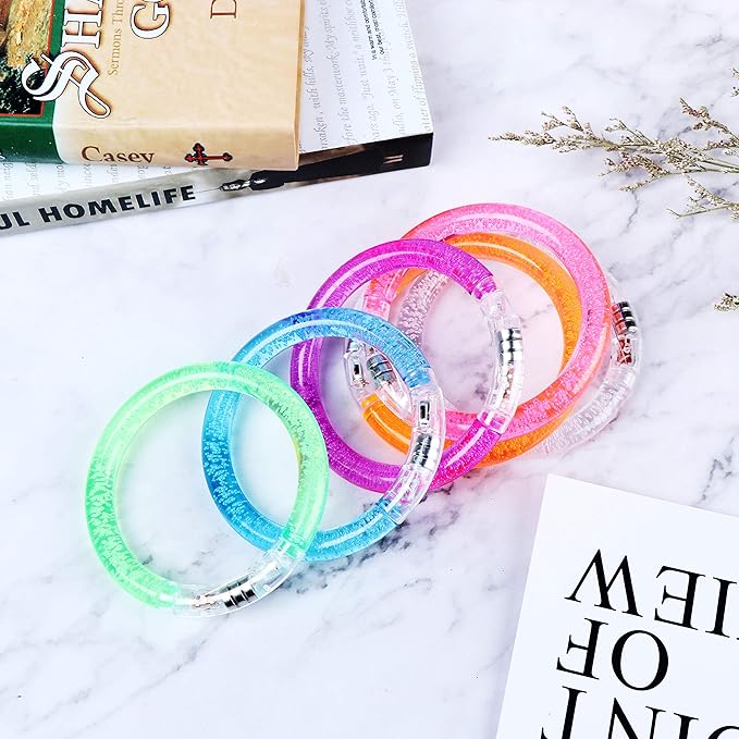 48 Pack Glow in The Dark Bracelets, LED Bracelets Party Supplies, LED Glow Stick Bracelet Christmas Party Supplies Light Up Party Favors for Concerts, Festivals, Sports, Parties, Night Events