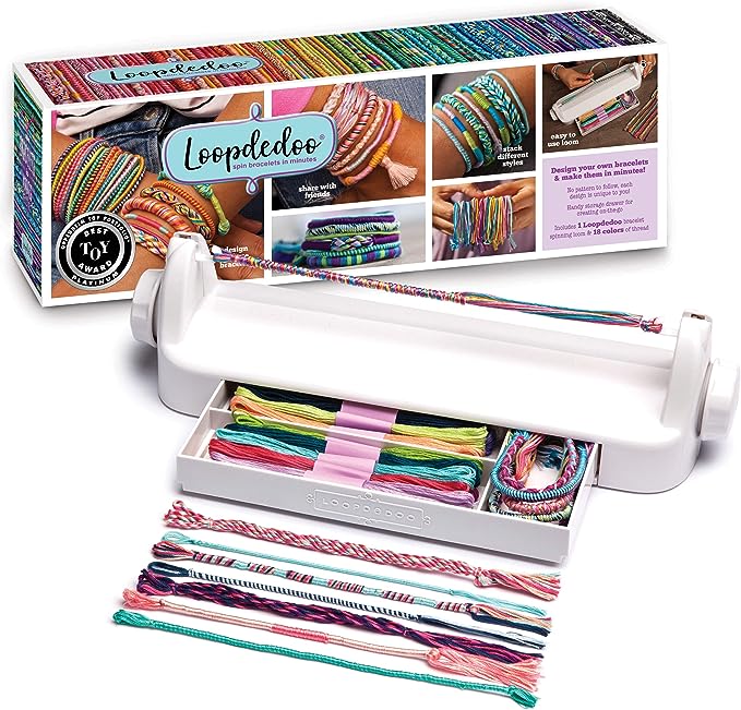 Loopdedoo DIY Kids Bracelet Maker Kit - Make Bracelets in Minutes for Birthdays, Friendship Day, Christmas Gifts - Award Winning Craft Kit for Ages 8 & Up