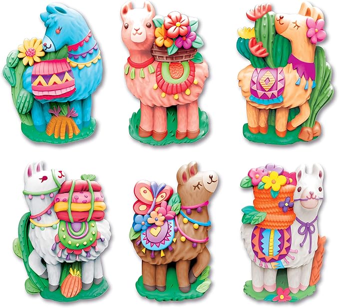 4M | Mould & Paint-Llama | Creative Arts and Crafts Kit | Mould Your Llamas and Decorate | Fridge Magnets & Badges