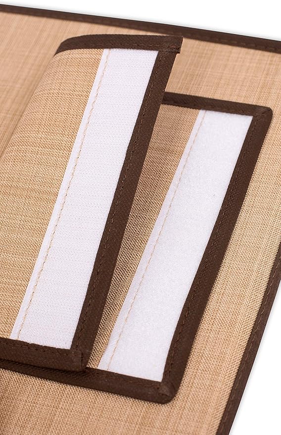 Internet's Best Hanging Closet Organizer - 6 Shelf - Clothing Sweaters Shoes Accessories Storage - Brown - College Dorm Kids Room Essential - Beige