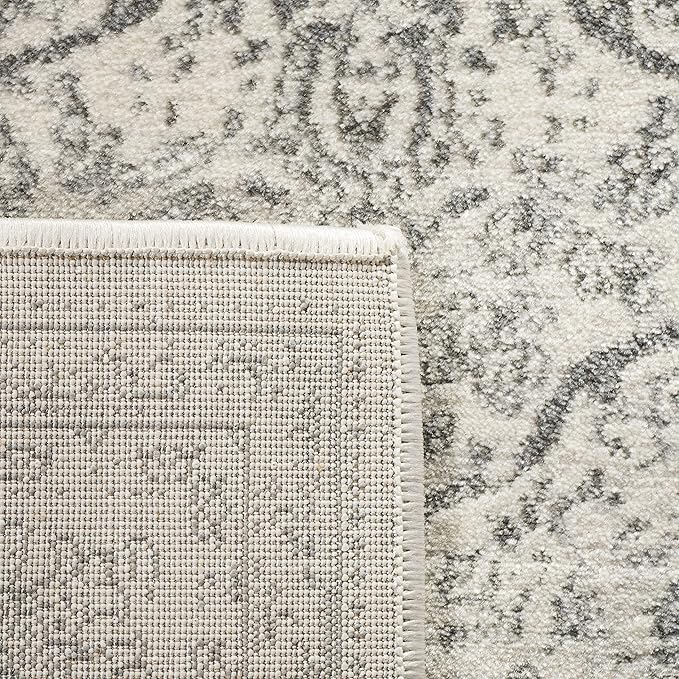 SAFAVIEH Carnegie Collection Runner Rug - 2'3" x 12', Cream & Dark Grey, Vintage Distressed Design, Non-Shedding & Easy Care, Ideal for High Traffic Areas in Living Room, Bedroom (CNG691K)