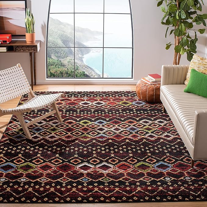 SAFAVIEH Amsterdam Collection Accent Rug - 2'3" x 4', Ivory & Grey, Moroccan Boho Design, Non-Shedding & Easy Care, Ideal for High Traffic Areas in Entryway, Living Room, Bedroom (AMS108A)