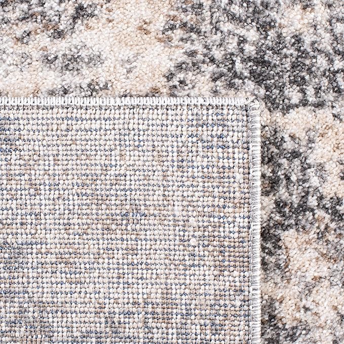 SAFAVIEH Aston Collection Runner Rug - 2' x 7', Light Grey & Grey, Modern Abstract Design, Non-Shedding & Easy Care, Ideal for High Traffic Areas in Living Room, Bedroom (ASN710F)