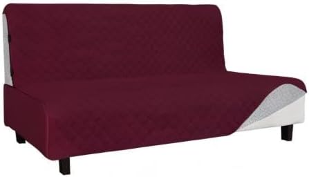 Easy-Going Sofa Slipcover Futon Cover Waterproof Couch Cover Furniture Protector Cover Pets Covers Whole Fabric No Stitching Non-Slip Fabric Pets Kids Children Dog Cat (Futon, Wine)