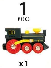 BRIO Old Steam Engine - Authentic Piston Action Toy | Ideal for Imaginative Play | Fully Compatible Wooden Railway Sets | Perfect for Ages 3+