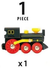 BRIO Old Steam Engine - Authentic Piston Action Toy | Ideal for Imaginative Play | Fully Compatible Wooden Railway Sets | Perfect for Ages 3+