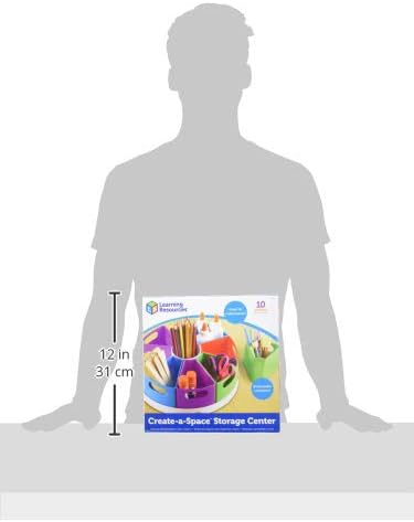 Learning Resources Create a Space Storage Center - 10 Piece set Desk Organizer for Kids, Art Organizer for Kids, Crayon Organizer, Homeschool Organizers and Storage