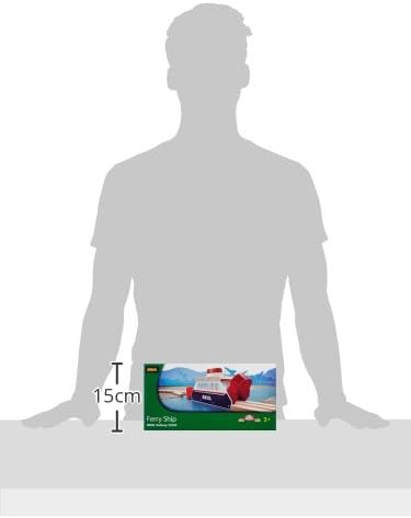 BRIO World 33569 - Ferry Ship - 3 Piece Wooden Toy Train Set for Kids | Interactive Light and Sound Features | Compatible with All BRIO Train Tracks | Ideal for Ages 3 and Up