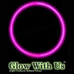 Glow Sticks Bulk Wholesale Necklaces, 1200 22” Pink Glow Stick Necklaces, Bright Color, Glow 8-12 Hrs, Connector Pre-Attached, Sturdy Packaging, GlowWithUs Brand