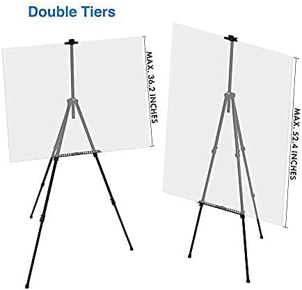 Artify 67 Inches Double Tier Easel Stand, Adjustable Height from 22-67”, 3 in 1, for Painting and Display with a Carrying Bag 4PACK