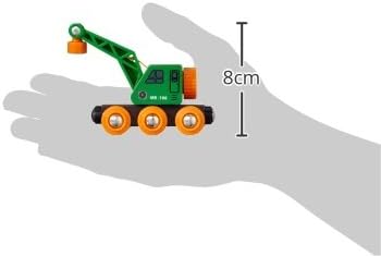 BRIO World 33698 - Clever Crane Wagon Set - 4 Piece Wooden Toy Train Set for Kids | Imaginative Play | Compatibility with Other Sets | FSC-Certified Wood