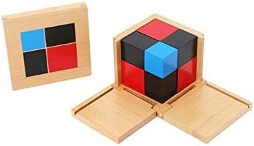 Adena Montessori Binomial Cube Montessori Sensorial Educational Toys for Kids Learning Early Educational Toys