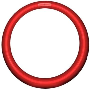 Glow Sticks Bulk Wholesale Necklaces, 600 22” Red Glow Stick Necklaces, Bright Color, Glow 8-12 Hrs, Connector Pre-Attached, Sturdy Packaging, GlowWithUs Brand