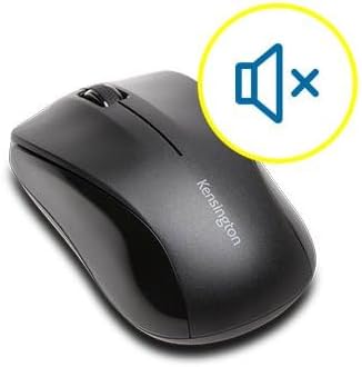 Kensington Silent Mouse-for-Life Wireless USB Mouse - Black (K72392US),1.5" x 2.4" x 4.3"