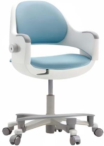 SIDIZ Ringo Study Desk Chair : Ergonomic Study Chair with Footrest, 4-Step Growing Function, Adjustable Seat Height, Sit-Locking Casters, Swivel Type Study Chair (Lavendar Blue Chair)