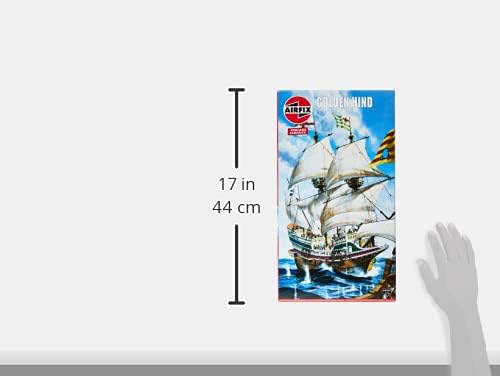 Airfix Ship Model Kit Vintage Classics - A09258V Golden Hind, Plastic Watercraft Model Kits for Adults & Kids Ages 8+, Skill Level 3, 1:72 Scale Warship Models, Miniature Battleship Navy Gifts