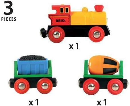 BRIO World Battery Operated Action Train - Dynamic 3 Piece Toy Train Set | Perfect for Kids Ages 3+ | Fun and Educational | Compatible with All Railway Toys