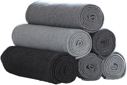 Fleece Throw Blankets Bulk Fleece Blankets Solid Wholesale Lightweight Warm Soft for Pet Bed Sofa Couch Office Wedding Gifts Travel Seasons Assorted #13 50x60 Inches Pack of 6