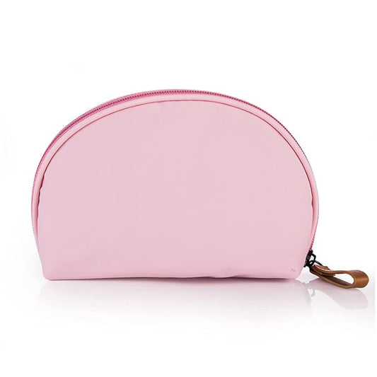 Hekyip Half Moon Cosmetic Beauty Bag for Purse Travel Handy Makeup Pouch for Women Ladies (PINK)