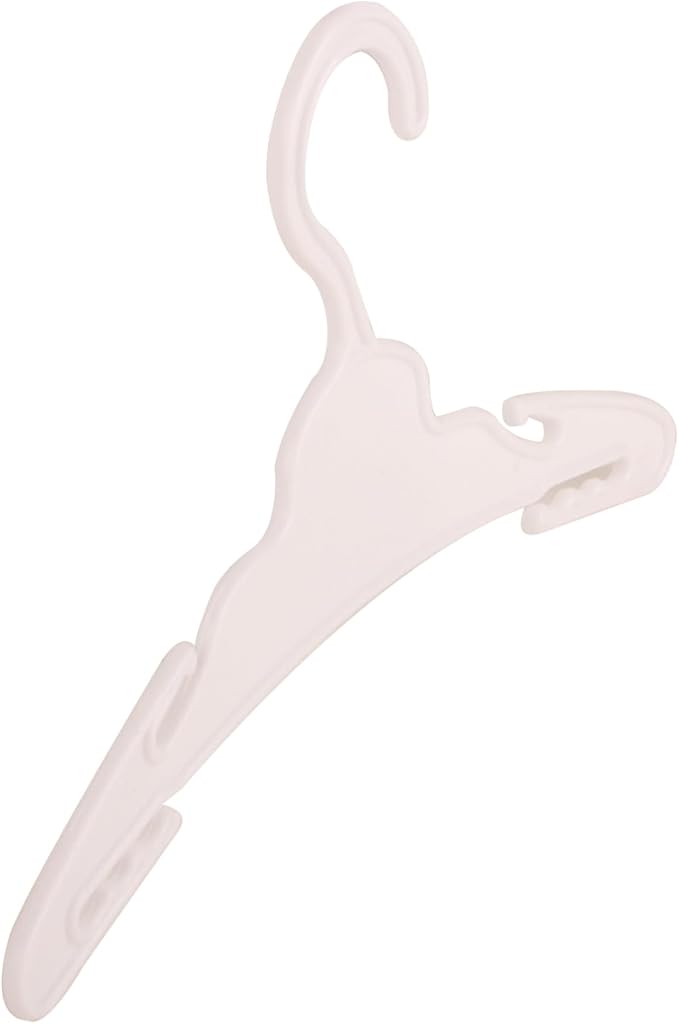 20 Pcs Doll Hangers for 18 inch Doll Clothes, Combination of 10 Pink and 10 White, Made of Safe and Sturdy ABS Plastic, Doll Hangers Accessories Work Great with Rod Less Than 1/2 inch Diameter