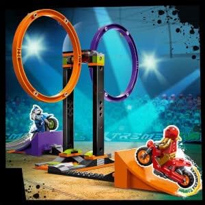 LEGO 60360 City Stuntz The Stunt Challenge: Rotating Circles, Events for 1 or 2 Players with Motorcycle, Toy for Kids, Boys and Girls from 6 Years Old