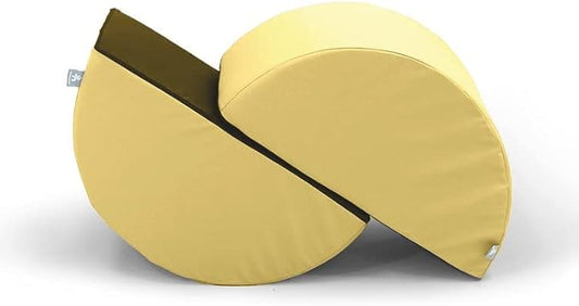 Foamnasium Mini Tumbler Set, Indoor Foam Playset, 2 Piece Soft Toddler and Active Kids Play Foam Climber for Balancing, Crawling, Climbing, Sliding and Jumping, Made in The US, Enhanced Marigold