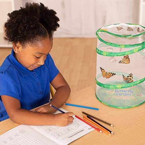 Insect Lore Butterfly Garden | Butterfly Kit with Live Caterpillars | 5 Caterpillars, Reusable Habitat, STEM Butterfly Journal & More