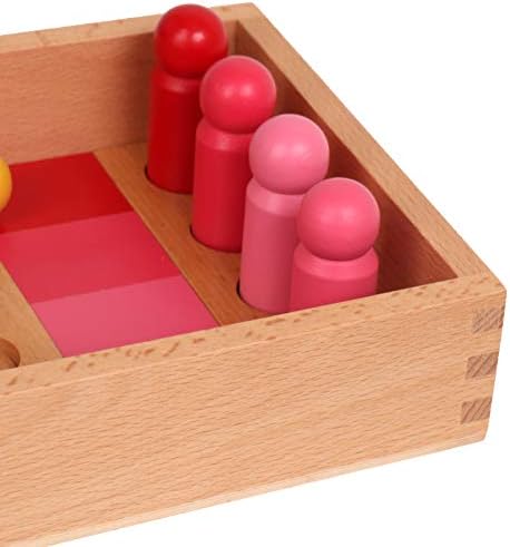 YHZAN Montessori Color Game Resemblance Sorting Task Sensorial Material Early Devlopment Toy Famlily Version