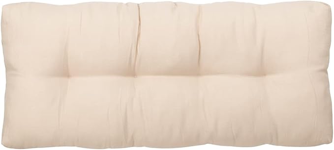FUNHOME Outdoor Bench Cushion 45 x18 inch with Non-Slip Grips,Water Resistant Porch Swing Cushion,Bench Pillow Pads,Tufted Cushions for Patio Garden Furniture,45" Seat Cushions(Antique Beige)