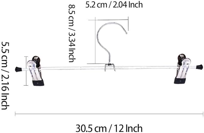 GoodtoU Skirt Hangers with Clips - Pants Hangers 36 Pack Metal Hangers for Pants Jeans Skirt Clip Hangers for Pants Heavy Duty